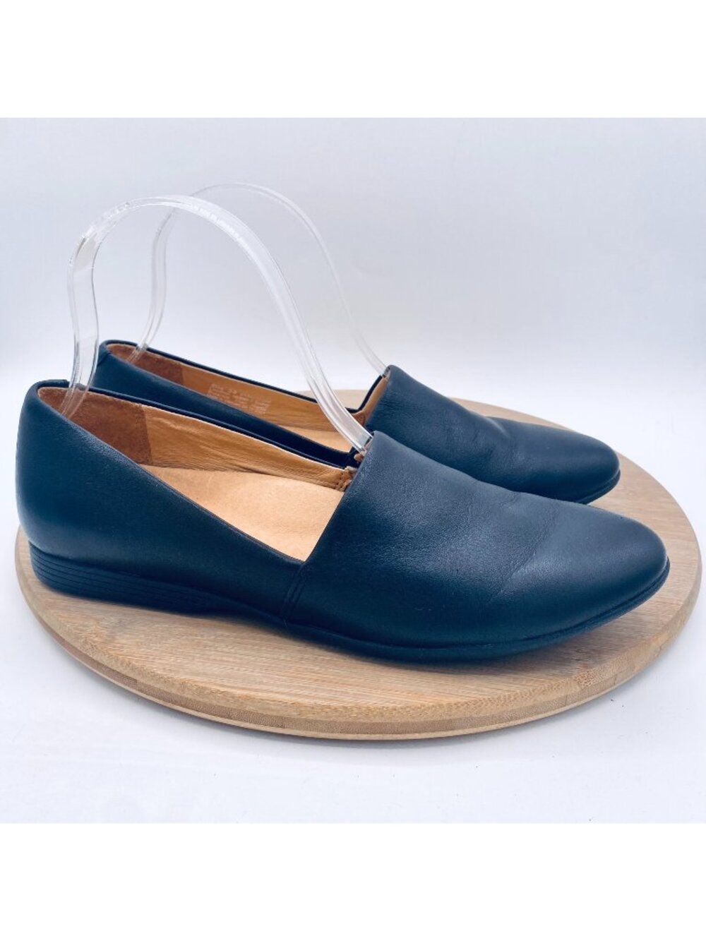 Dansko Shoes Womens 7.5 38 Black Leather Slip On Larisa Comfort Flats Minimalist